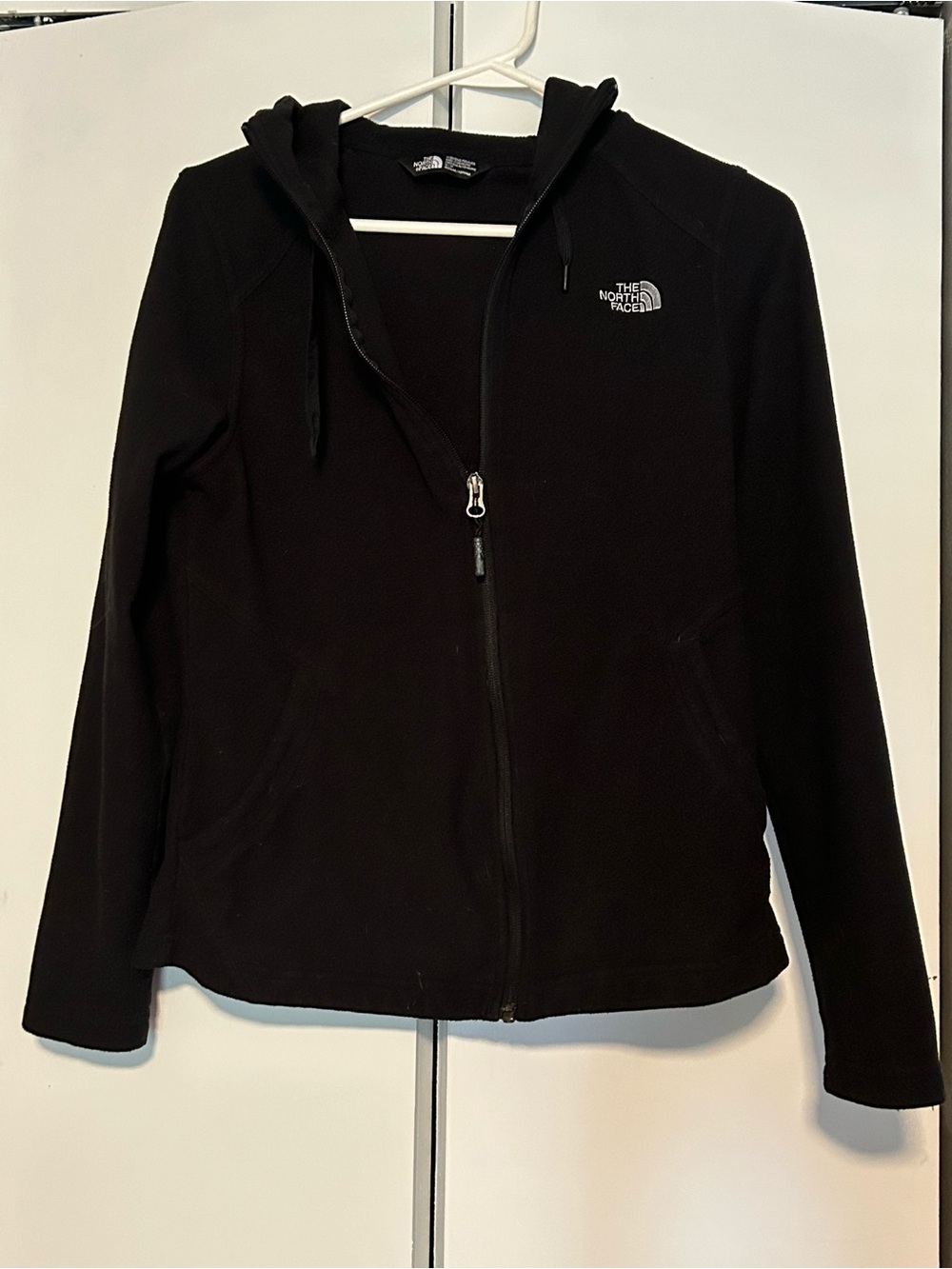 The North Face Tech Mezzaluna Full Zip Fleece Hoodie Black Women's Medium